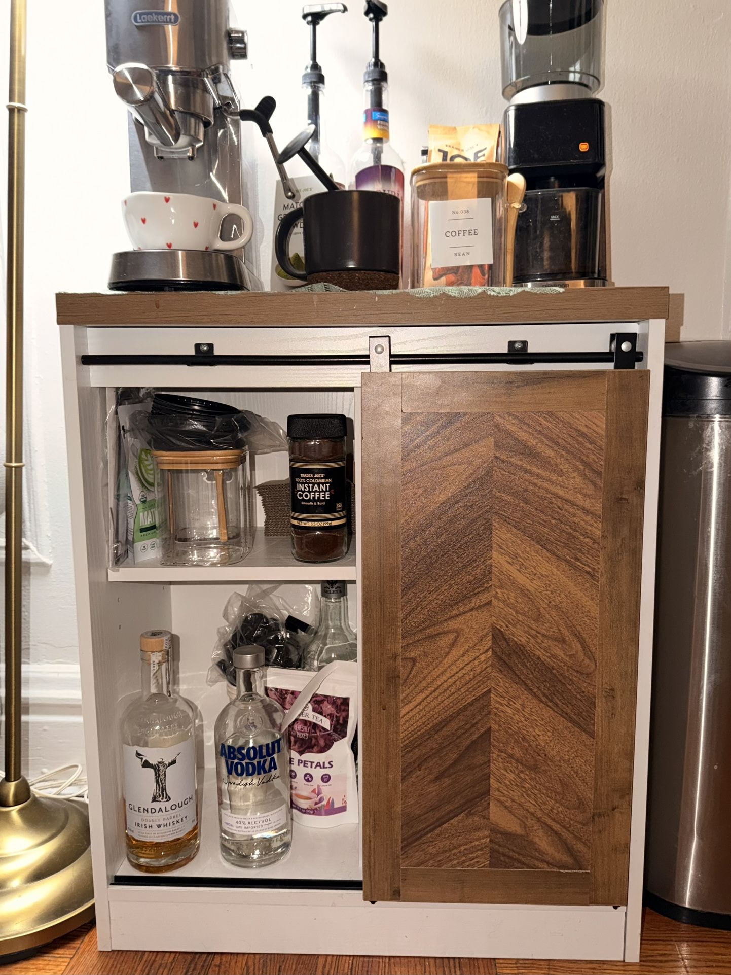 Coffee Bar Cabinet – Sliding Door – Great Condition