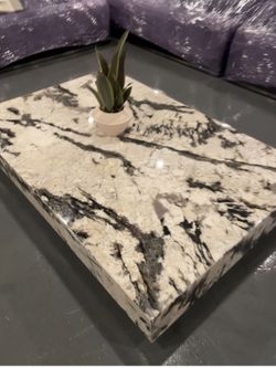 Light Up Real Marble Coffee Table 