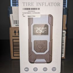 Brand new still sealed never used, portable cordless tire inflator air compressor.
