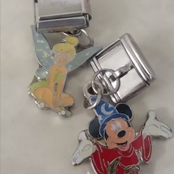 Charm Bracelet Charms Walt Disney Mickey Mouse And Tinkerbell