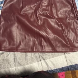 Faux leather skirt
