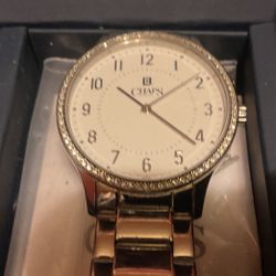 CHAPS Stainless Steel Watch With Diamonds And Extra Links