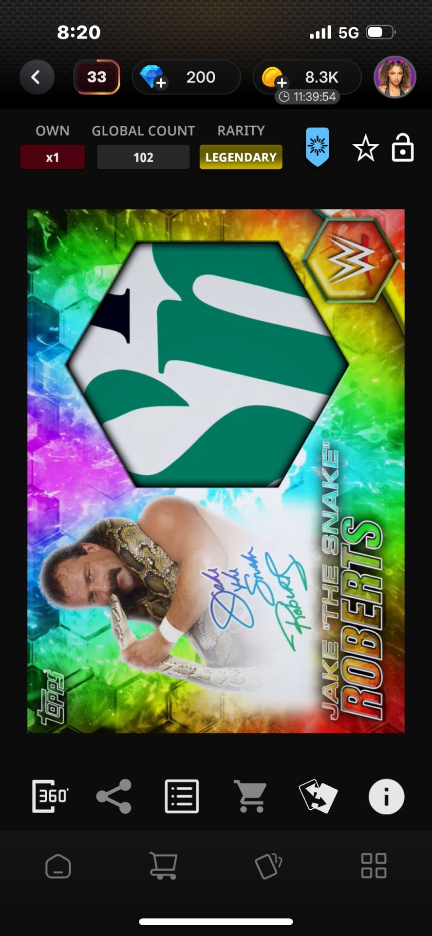 Legendary WWE Slam card!.