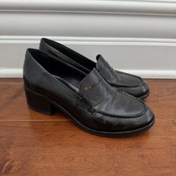 Black Heeled Loafers