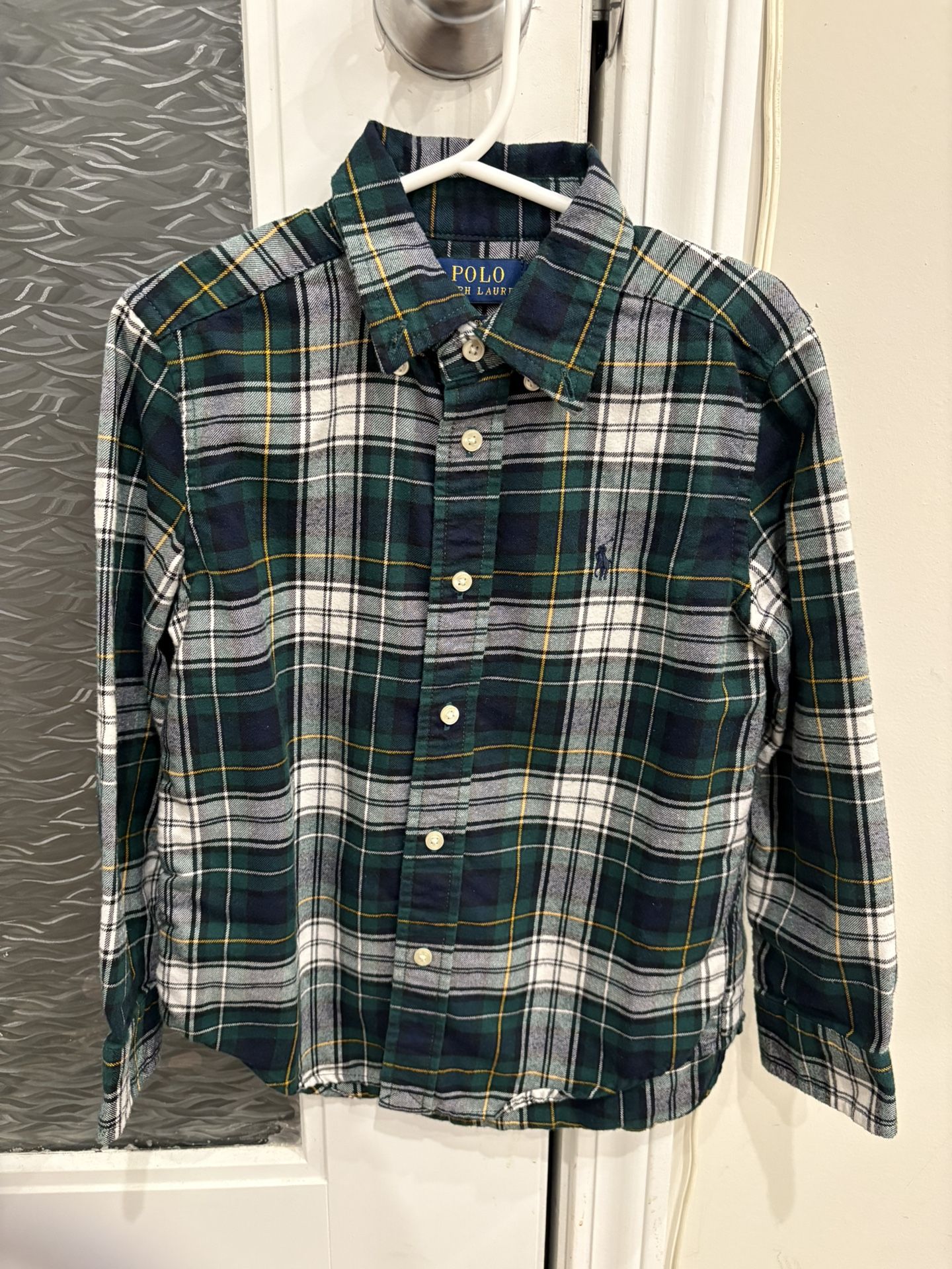 Polo Ralph Lauren Boys Plaid Cotton Oxford Shirt