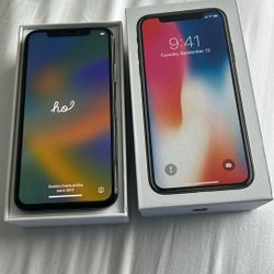 LIKE NEW UNLOCKED IPHONE X,WITH ORIGINAL BOX ORIGINAL ACCESSORIES 