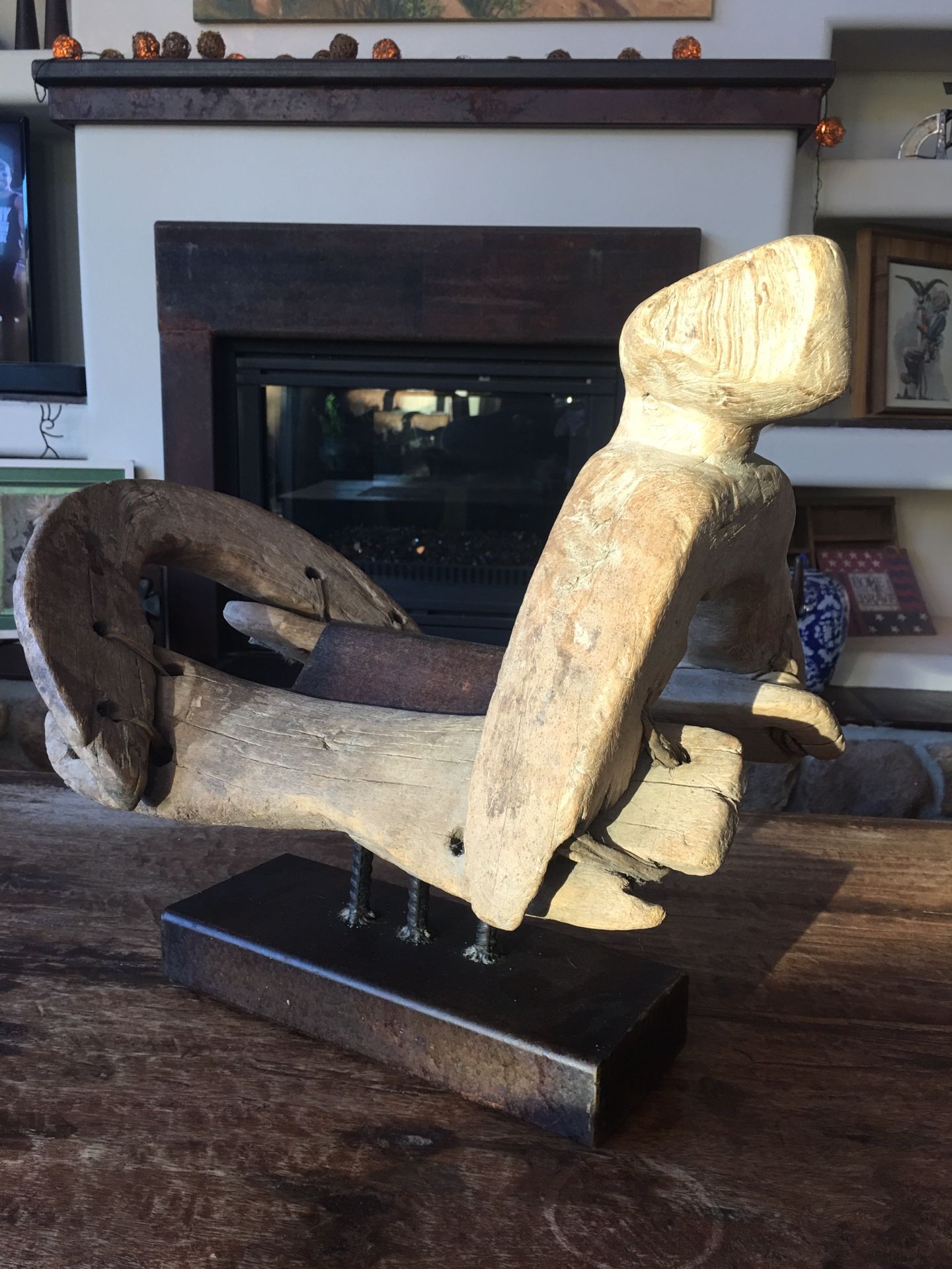 Antique Skeleton Saddle with Custom Display Stand