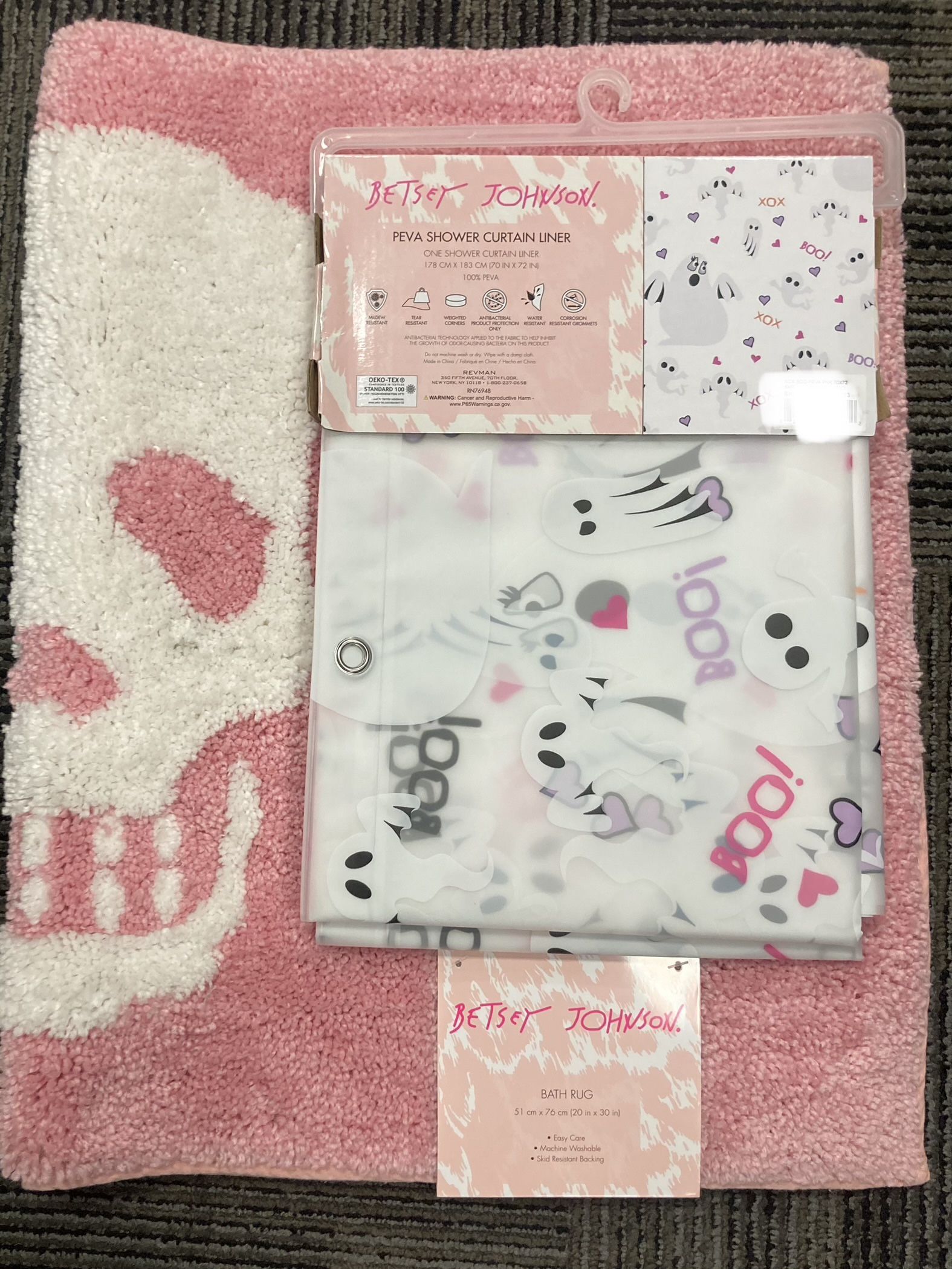 Betsey Johnson Pink Halloween bathroom decor Bundle