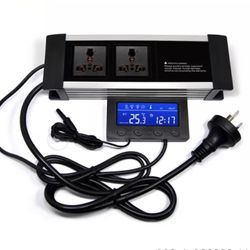 Heating Thermostat - Reptile - DTC-130 0-50C PID regulating digital day / night reptile thermostat with plug and socket regulator, dimmable thermostat