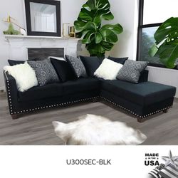 U300SEC-BLK- 2PCS SECTIONAL BLACK