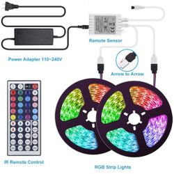 LED Lights 5050 LED Tape Lights, Flexible Color Changing LED Strip Lights with Remote for Home Lighting Kitchen Bedroom Bar Room Decoration 10M Long