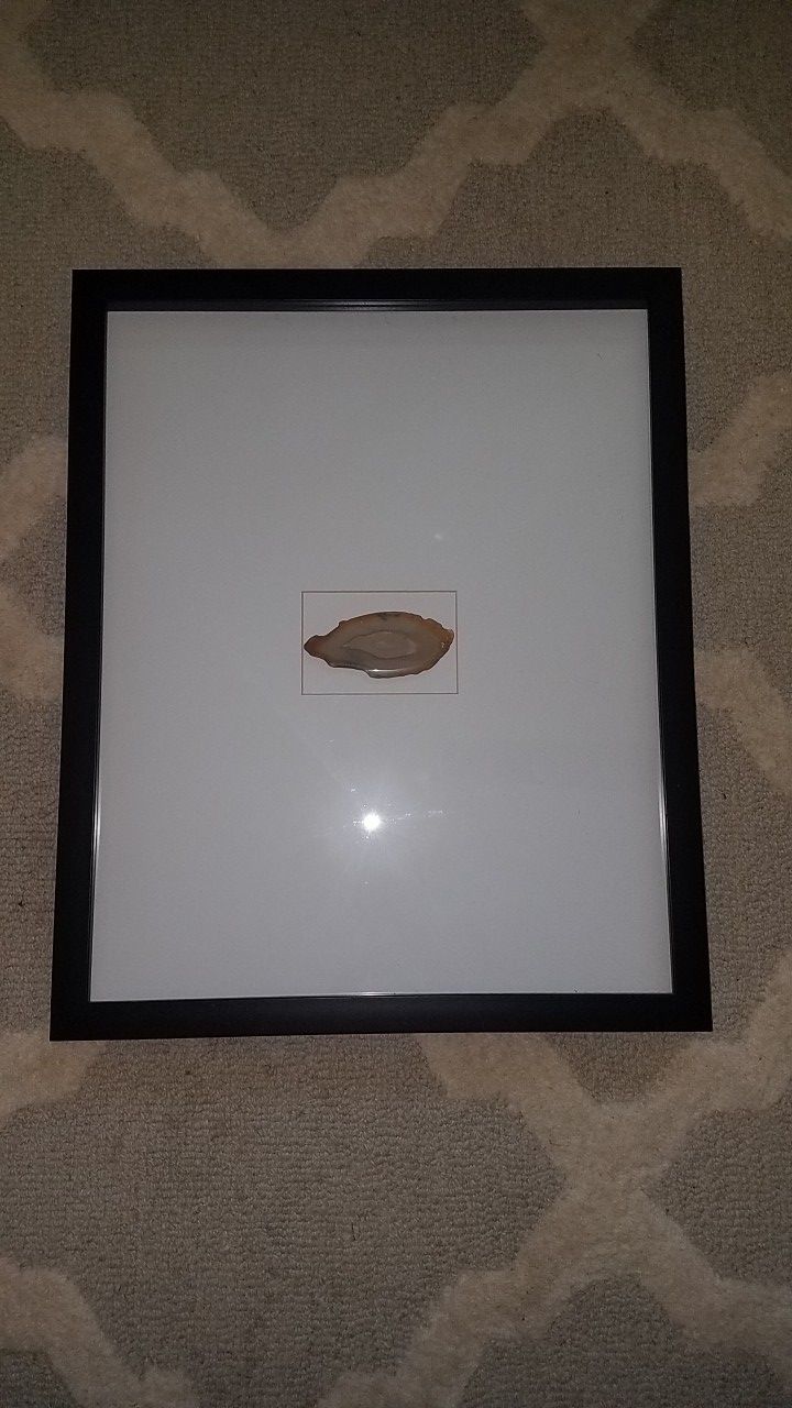 Framed art faux glass or piece of sea glass?