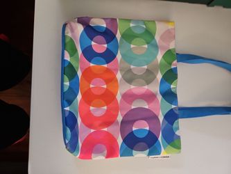 Colorful Circle Print Tote Bag