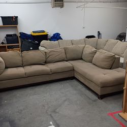 Large brown comfortable sectional