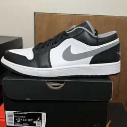 Jordan 1 Low Black White Grey 12.5