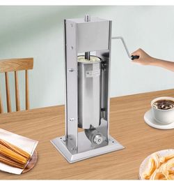 Brand: Ringmaster Commercial Manual Churros Maker Machine with 4 Nozzles,5L Home Vertical Stainless Steel Spanish Donut Churrera Churro Maker Machine