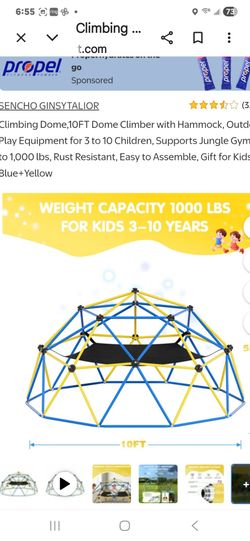 10ft climbing gym with hammock