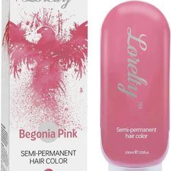 LORELTY Semi-Permanent Hair Dye (7.3 fl oz, Begonia Pink), Vegan & Cruelty-Free, Harm-Free, LORELTY Makes You Unique  