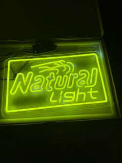 Natural light neon wall sign