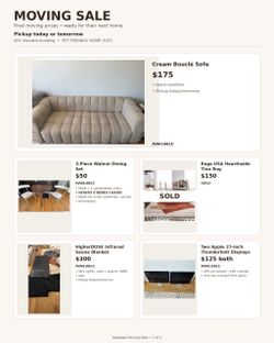 Moving Sale