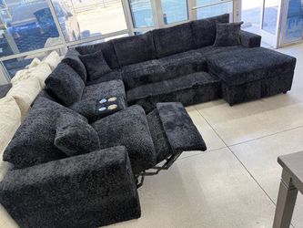 Sleeper Sectional With Power Recliner, Bluetooth and Speakers 🔊