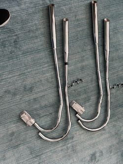 Dual exhaust pipes for bicycles with motors