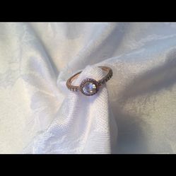 RING -Pandora ROSE Classic Sparkle Halo Ring -size 7