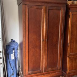 Vintage American Cherry Louis Philippe Style Armoire by Mt. Airy