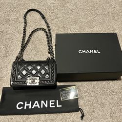 Authentic Chanel Small Leboy Top handle