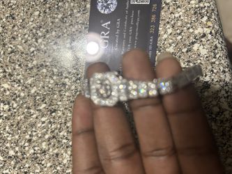 Silver And Moissanite Bracelet