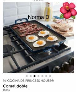 Plancha doble de hierro forjado nueva en su caja 🌺 princess house 🌺