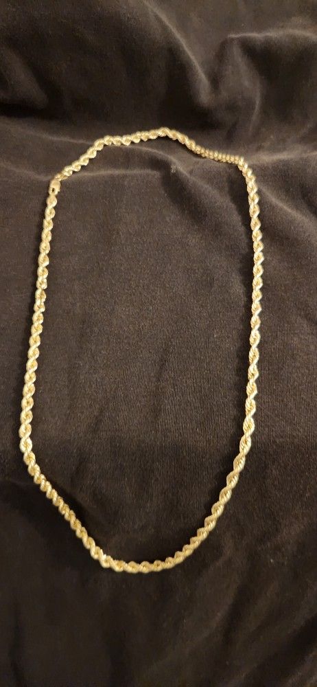 10k 4mm 24in Hollow Rope Chain