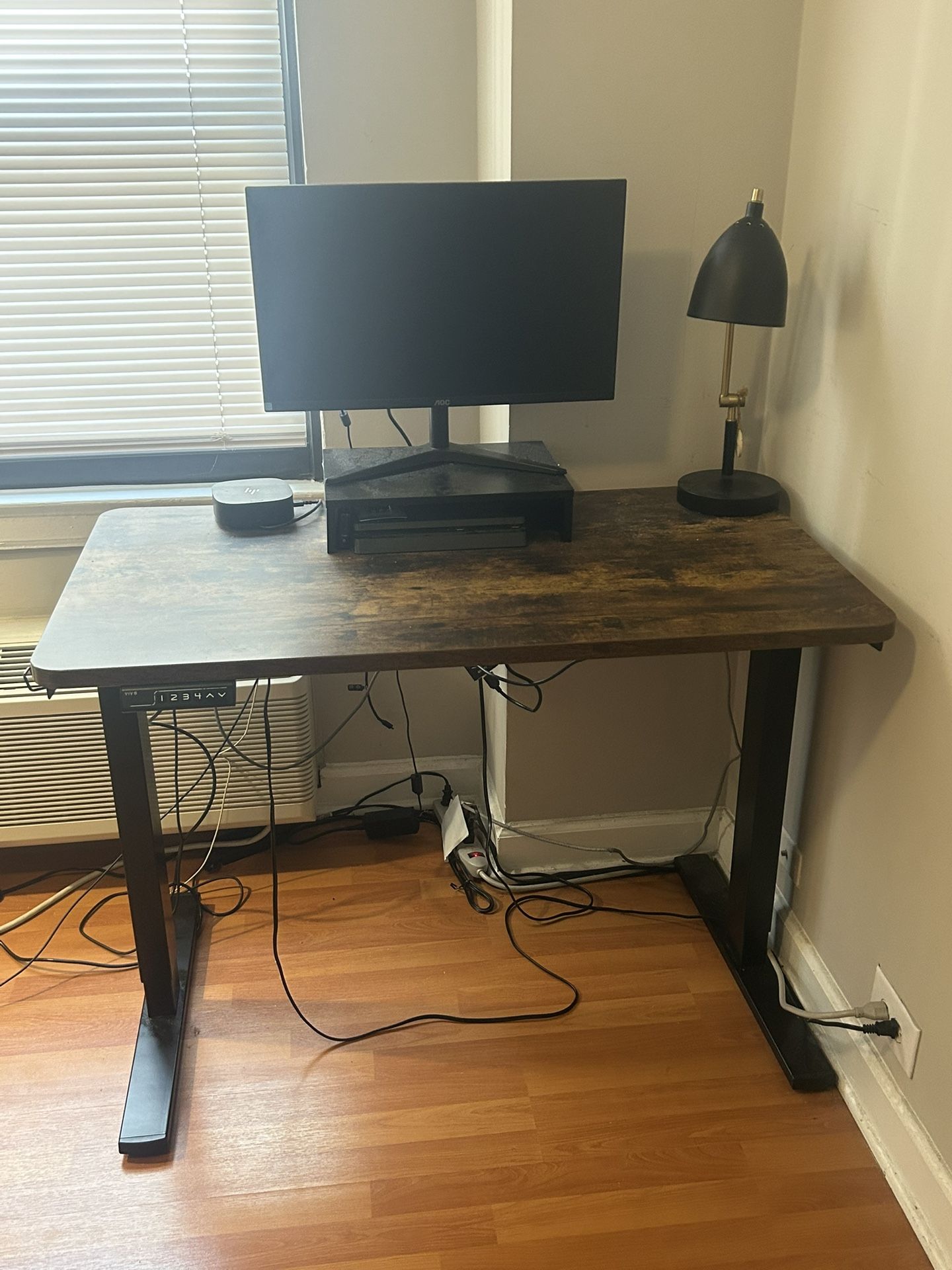 Faux Wood Adjustable Standing Desk
