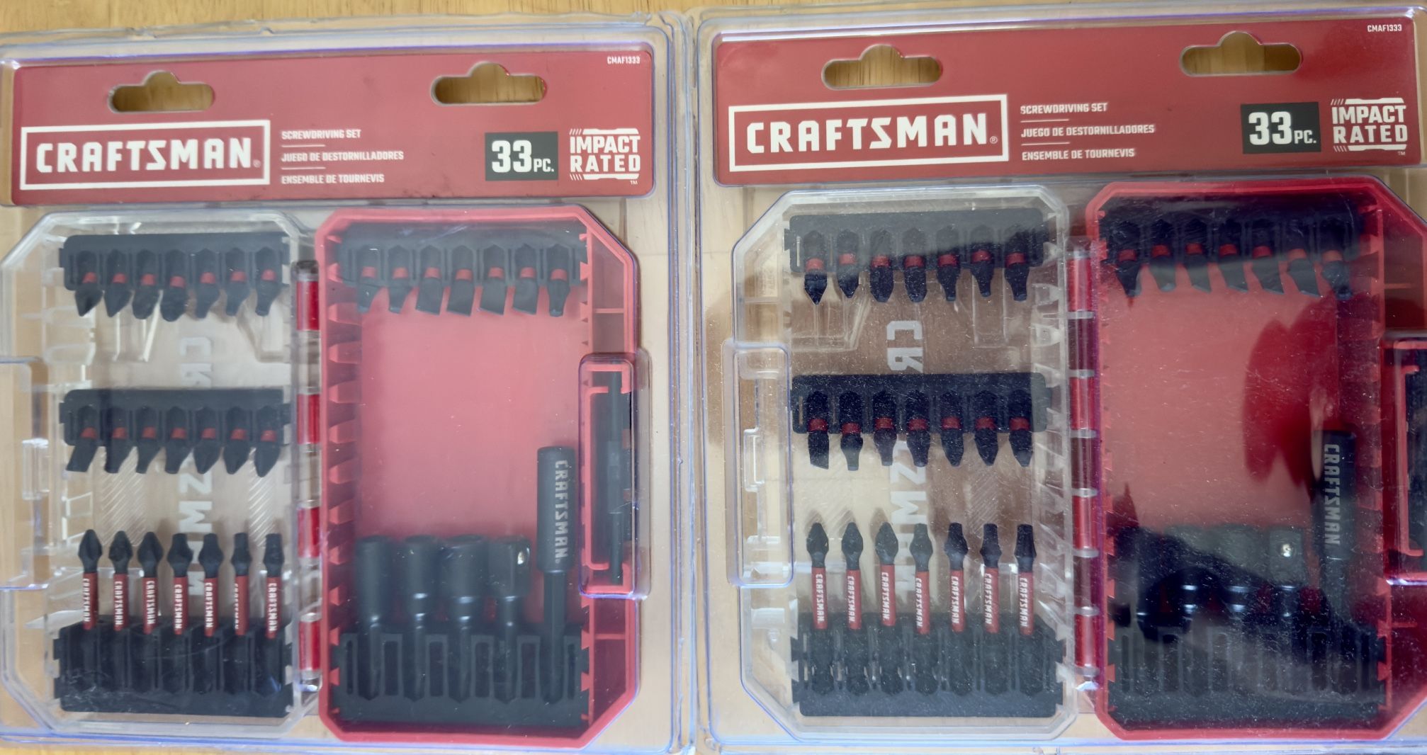 (2) Craftsman 33 piece impact screwdriver sets