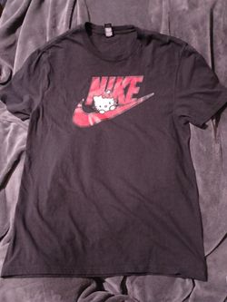 Nike Swoosh Logo with  Character Hello  Kitty T-Shirt  Size: Medium
