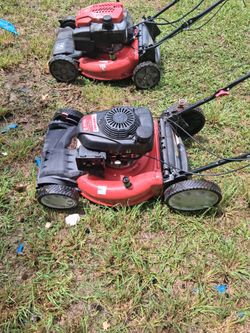 push lawn mower starts right up like new