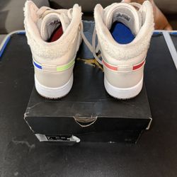 Nike Air Jordanr 1 Mid UtilityFleece-Pearl White