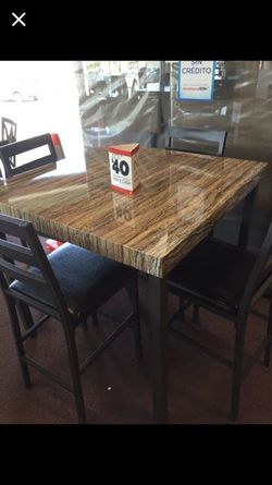 Pub table and 4 chairs