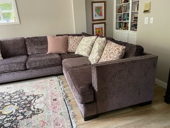 Extra Large Sectional with pillows 12Ft x 9.5 ft