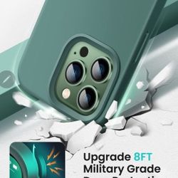 iPhone 14 Pro Silicone Case, [Military Grade Drop Protection] [Anti-Scratch Microfiber Lining] Silicone Ultra Slim Thin Cover Shockproof Protective Ph