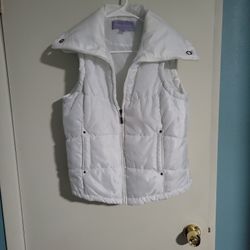 Womens White Laura Scott Puffer Vest