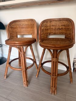 Counter height rattan chairs 24” height