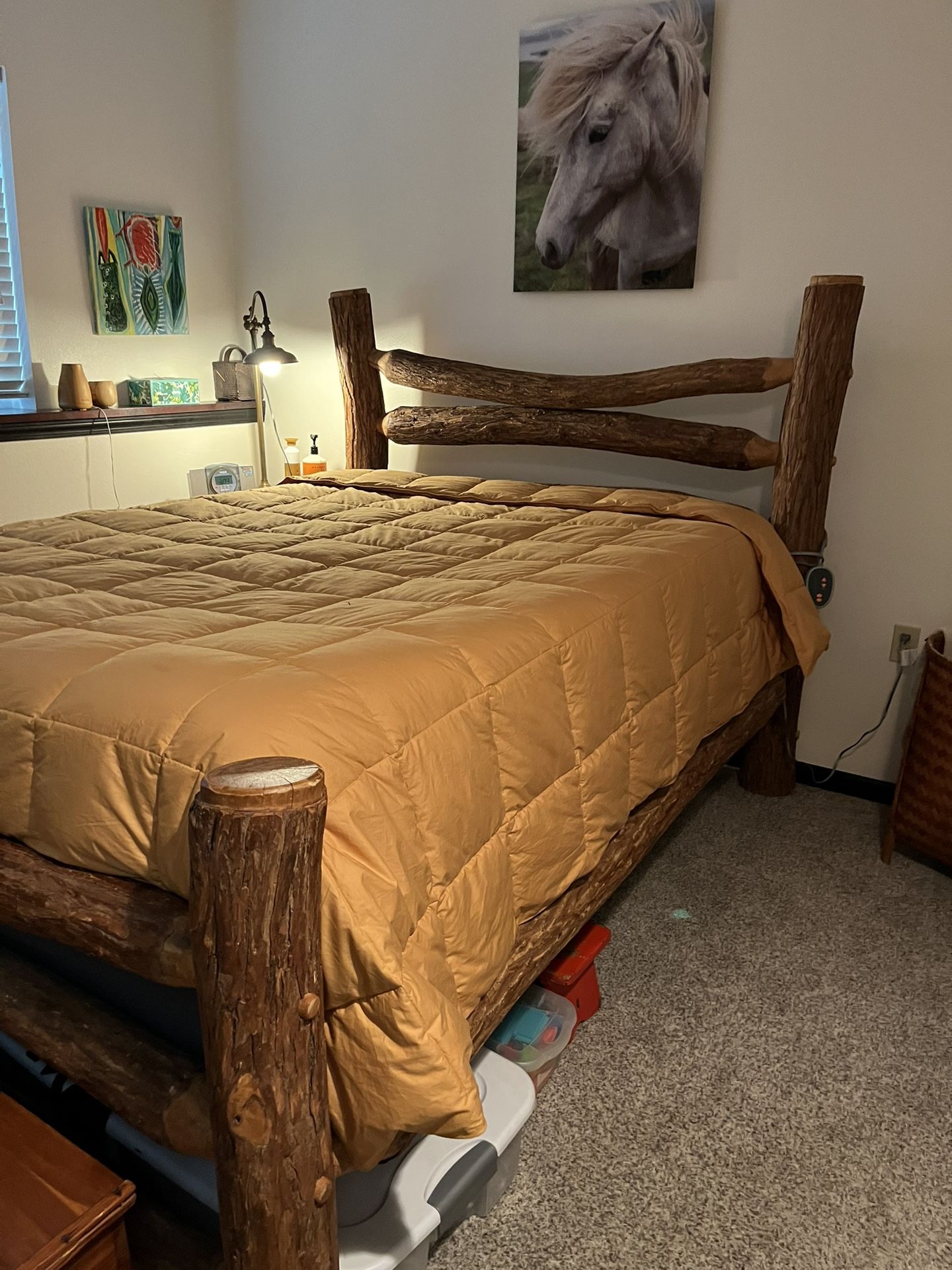 Queen Log Bed Frame