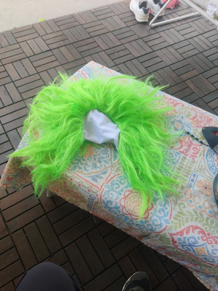 Neon Green Children's Wig 
