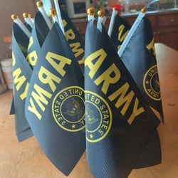 10 Small  Army Flags 