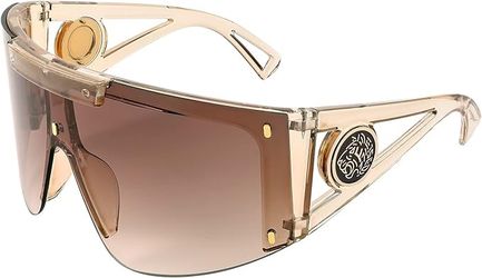 FEISEDY One Piece Oversized Sunglasses for Men Women Big Shades Wrap Shield Sunglasses for Cycling Driving Vacation B4027
