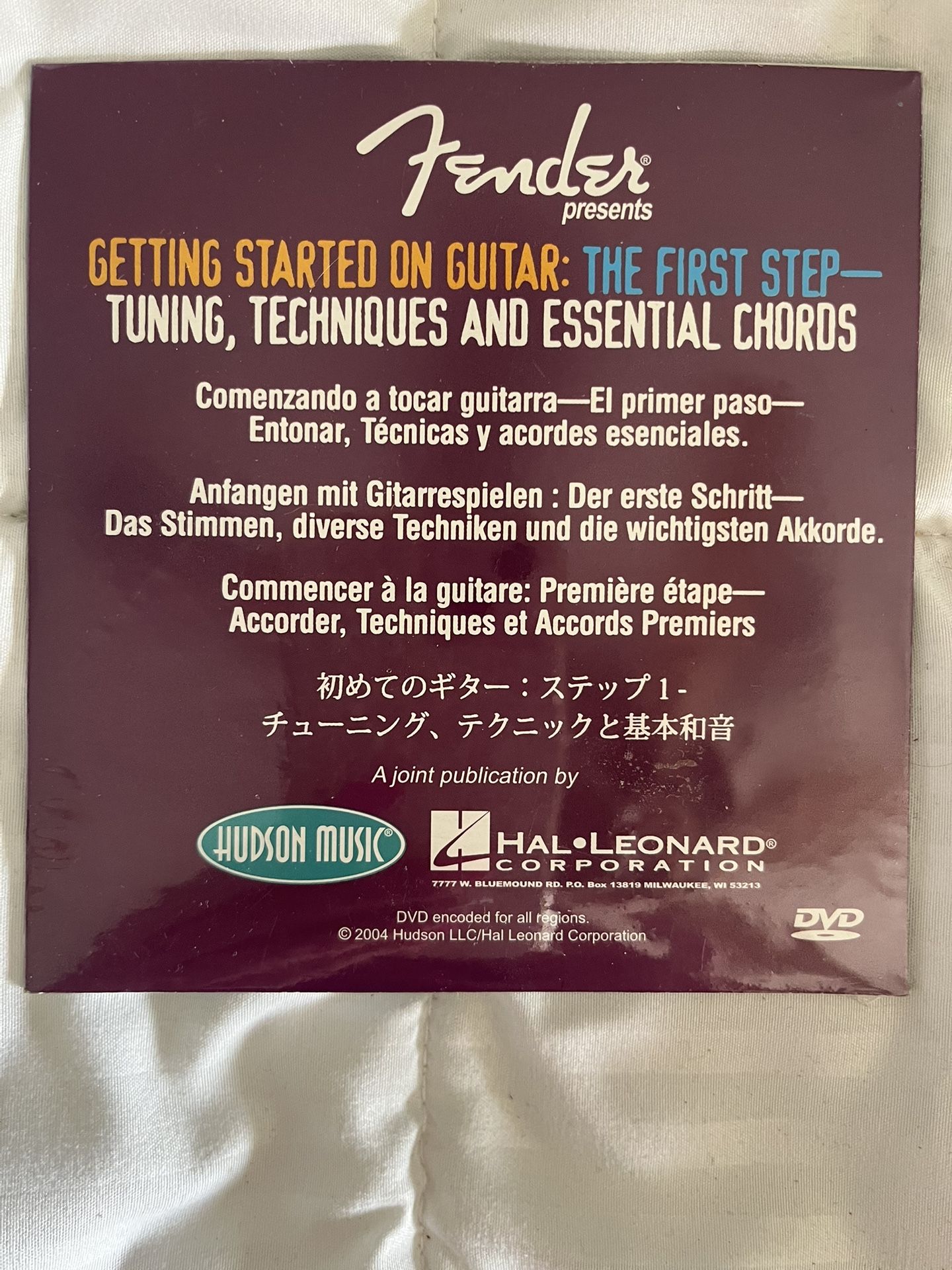 Fender DVD Learn To Play Guitar - Brand New