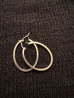 10k white gold hoops