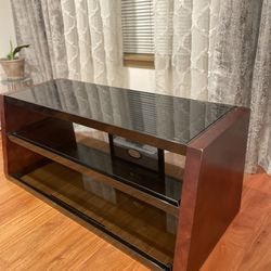 Beautiful Tv Stand Brown And Black Glass
