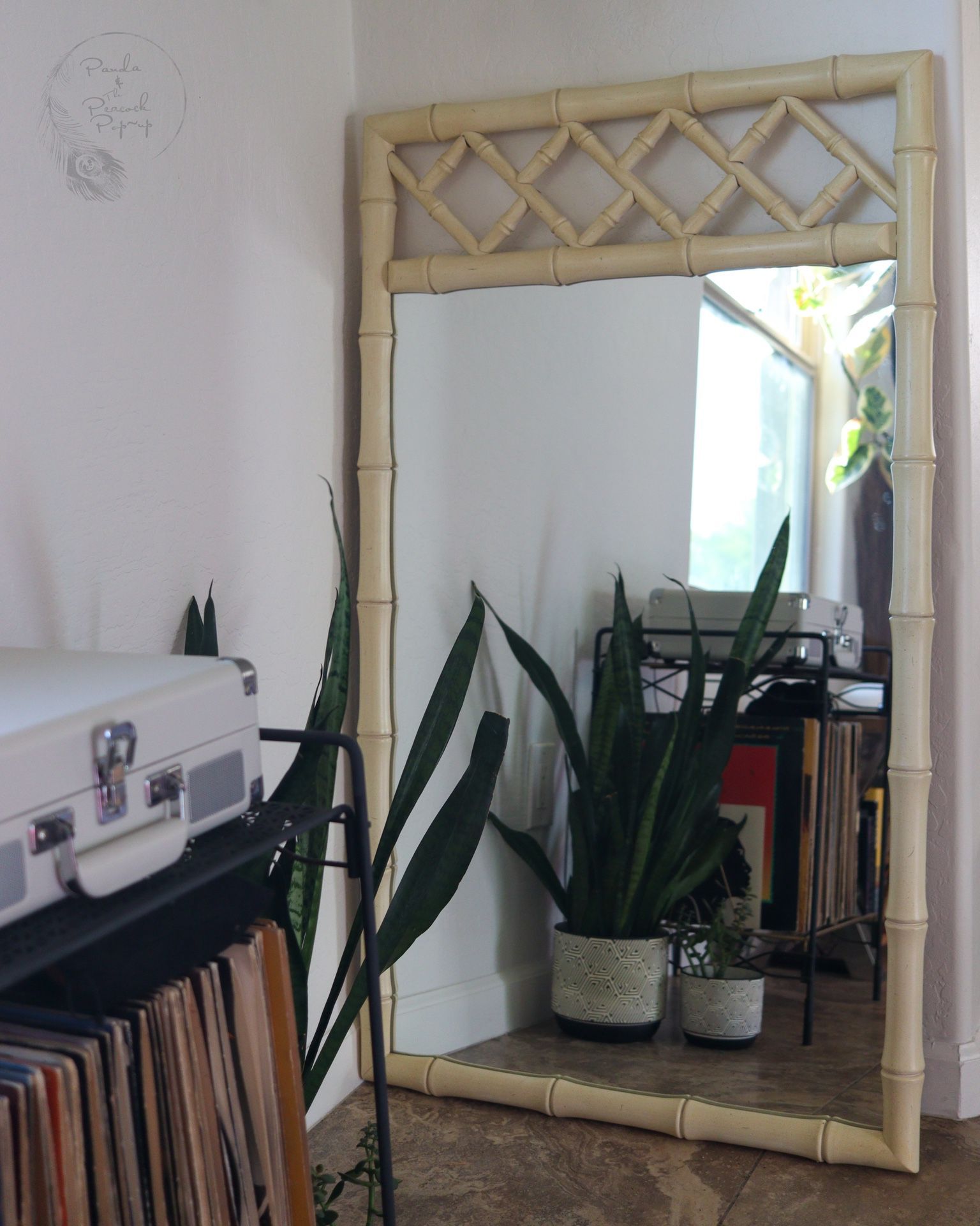 Vintage Faux Bamboo Chinese Chippendale Mirror